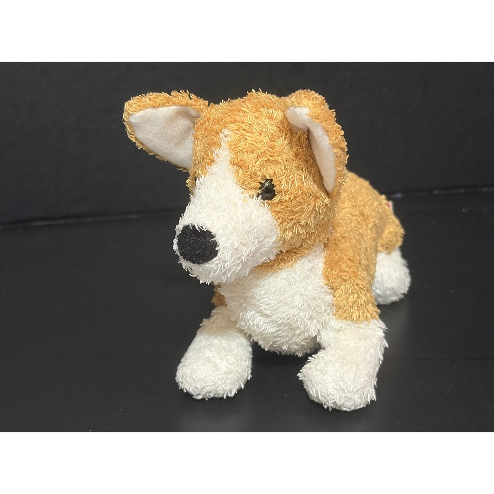 Douglas Cuddle Toy Corgi Dog Plush Stuffed Animal Tan White 9 Inch Realistic